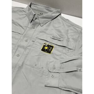 NWT Realtree Mens Fishing Long Sleeve Vented UPF Protection Dusk Gray Size 2XL